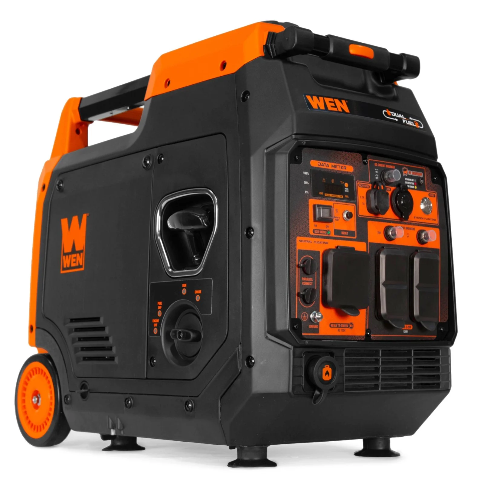 WEN DF480iX Quiet and Lightweight 4800-Watt Dual Fuel RV-Ready Electric Starts. - Image 1
