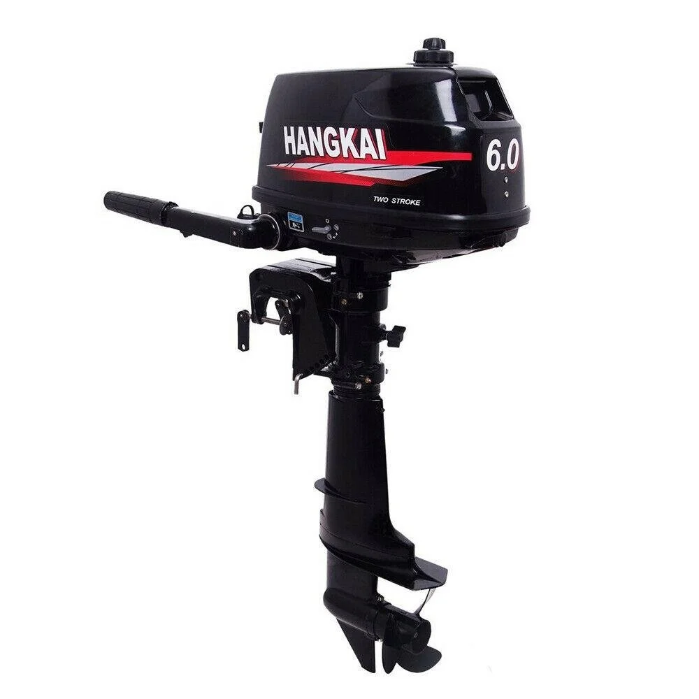 Hangkai Water Cooled 2 Stroke 6HP Outboard Motor Petrol Powered Engine - Image 1