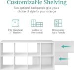 Best Choice Products 8-Cube Storage Organizer, 11in Shelf Opening, Bookcase, Display Shelf, Customizable w/ 3 Removable Back Panels – White - Image 2
