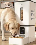 Automatic Dog Feeder Large Breed with Camera – 12L/50 Cups 5G WiFi App Control Dog Food Dispenser, Easy Setup, HD 1080P Video with Night Vision by Yakry