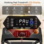 Aiteid Treadmill with Incline,3.0HP Small Treadmills for Home,Portable Electric Treadmill with Handles,Lightweight Walking Pad,Compact Running Treadmills,Walking Pad with Handle,300LBS Capacity(Black) - Image 4