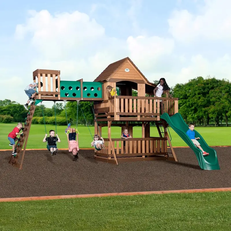 Backyard Discovery Woodridge Elite Cedar Swing Set/Playset - Image 1