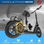 Hiboy MAX Pro Electric Scooter, 46.6 Mi Long Range, 22 MPH Power by 650W MAX Motor, 11” Pneumatic Tires, Split Hub Design, Dual Suspensions, 265lbs MAX Load, Commuting Electric Scooters for Adults - Image 4