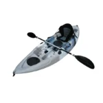 Brooklyn Kayaks UH-FK184-GRY 9 ft. 2 in. Sit on Top Single Fishing Kayak Seat And Paddle – Grey Camo - Image 4