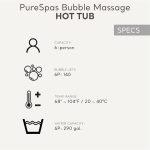 Intex: PureSpa: Sahara Tan Inflatable Hot Tub Set – 6 Person – 85″ Round Outdoor Heated Bubble Spa, Jet Massage, Cover, Hard Water Treatment System - Image 5