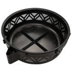 Red Mountain Valley 47 in. Wood-Burning Fire Pit with Adjustable BBQ Grate, Geometric - Image 5