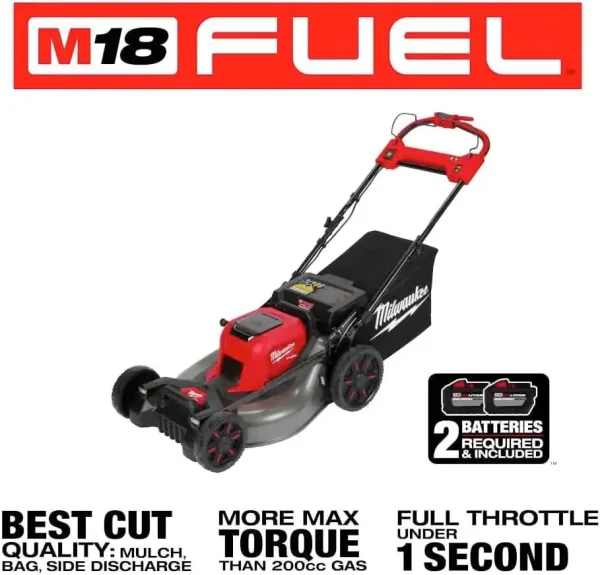 Milwaukee 2823-20 M18 Fuel Self-Propelled Dual Batterys 21-in Walk Behind Mowers - Image 3