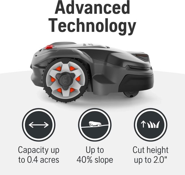 Husqvarna Automower 415X Robotic Lawn Mower with GPS, Self-Installation, 0.4 Acre - Image 7