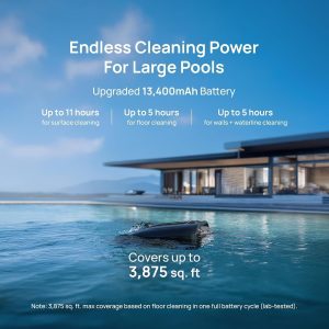 Beatbot AquaSense 2 Pro Robotic Pool Cleaner – 5-in-1 Cordless Skimmer & Clarifier, App-Controlled, Smart Parking, Up to 3,875 Sq. Ft. – Obsidian - Image 5
