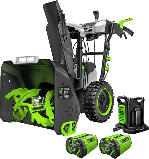 EGO Power+ SNT2405 24-Inch 56V Self-Propelled 2-Stage Cordless Electric Snow Blower with (2) 7.5Ah Batteries & Dual-Port Charger - Image 2