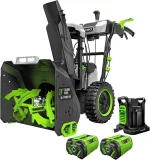 EGO Power+ SNT2405 24-Inch 56V Self-Propelled 2-Stage Cordless Electric Snow Blower with (2) 7.5Ah Batteries & Dual-Port Charger - Image 2
