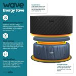 Wave Atlantic 4-Person Round inflatable Hot Tub with integrated Heater and Aquajet Massage System - Image 8