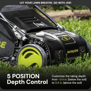 Sun Joe AJ805E 13A Electric Dethatcher & Scarifier, 15 in. - Image 3