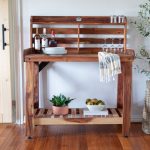 Potting Table/Bench/Serving Bar – Acacia Wood - Image 11