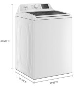 Whirlpool WTW4307SW 4.2–4.3 Cu. Ft. Top Load Washer with 2-in-1 Removable Agitator, Soft Close Glass Lid, White - Image 5