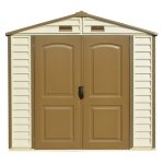 DuraMax 8ft x 6ft Storeall Vinyl Shed with Foundation Kit and window - Image 3