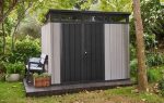 Keter Artisan 9×7 Foot Large Outdoor Shed with Floor with Modern Design for Patio Furniture - Image 2