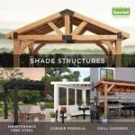 16×12 trenton modern steel pergola with sail shade soft canopy - Image 9