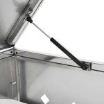 vidaXL Triple Wheelie Bin Shed 63.4 gal Stainless - Image 6